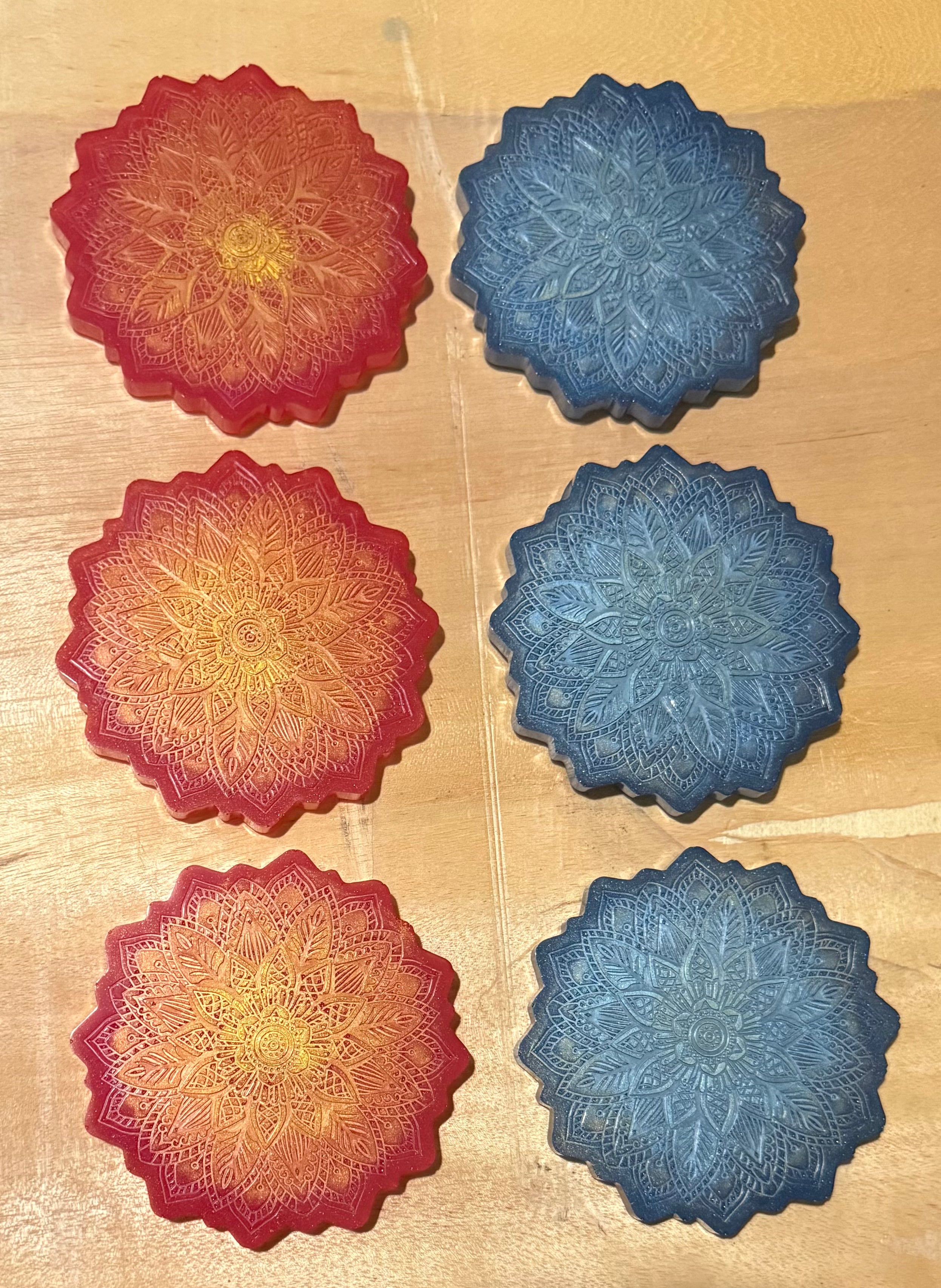 Cork Bottom Coasters - Reversible