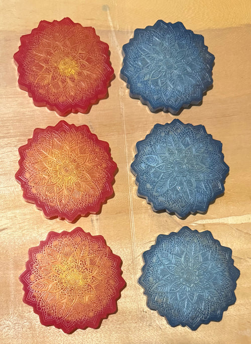 Cork Bottom Coasters - Reversible