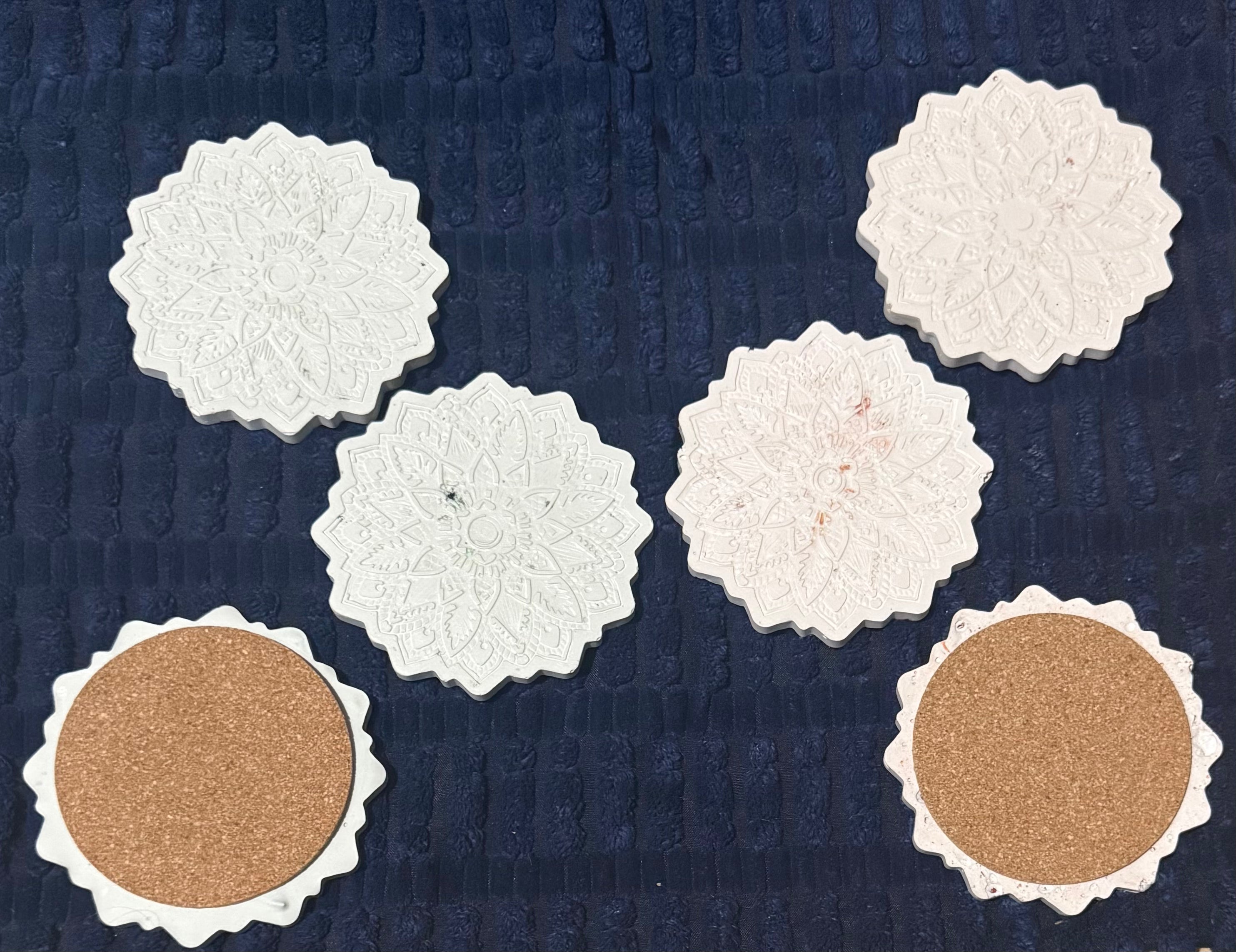 Plaster Coasters - Reversible