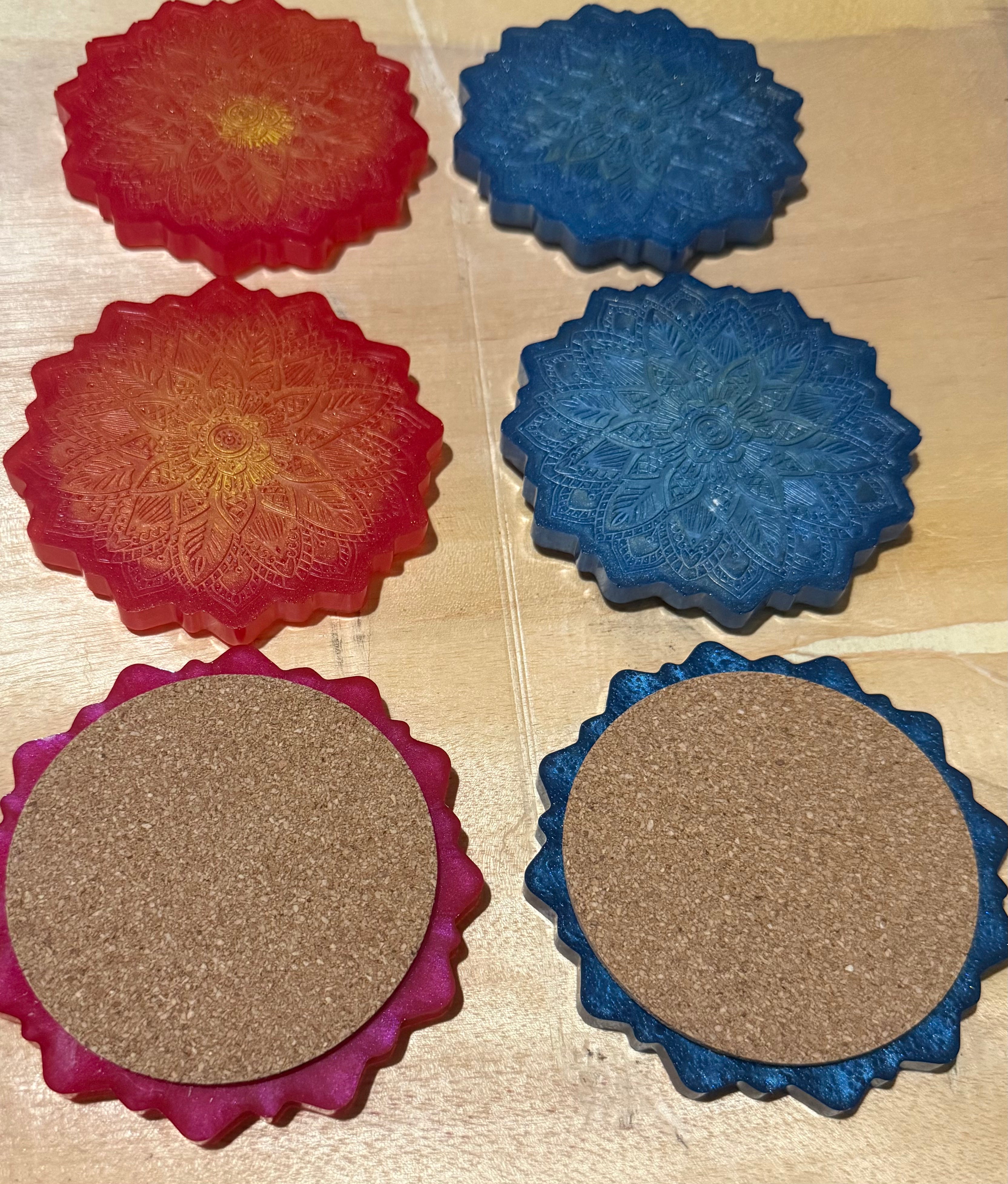 Cork Bottom Coasters - Reversible